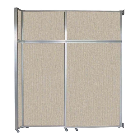 Versare Operable Wall Sliding Room Divider 6'10" x 8'5-1/4" Sand Fabric 1072218